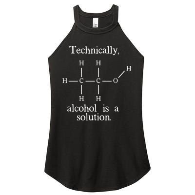 Technically Alcohol is a Solution Funny Nerd Beer Chemistry Women's Perfect Tri Rocker Tank