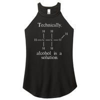 Technically Alcohol is a Solution Funny Nerd Beer Chemistry Women's Perfect Tri Rocker Tank