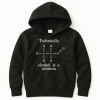 Technically Alcohol is a Solution Funny Nerd Beer Chemistry Kids Hoodie