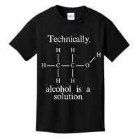 Technically Alcohol is a Solution Funny Nerd Beer Chemistry Kids T-Shirt