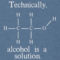 Technically Alcohol is a Solution Funny Nerd Beer Chemistry Garment-Dyed Sweatshirt