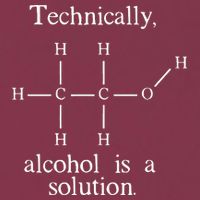Technically Alcohol is a Solution Funny Nerd Beer Chemistry 16oz Travel Tumbler