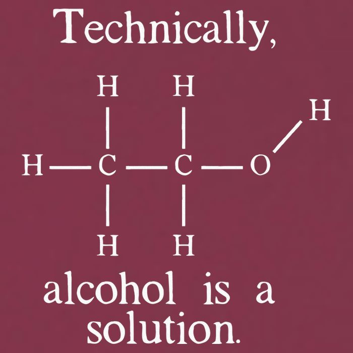 Technically Alcohol is a Solution Funny Nerd Beer Chemistry 16oz Travel Tumbler