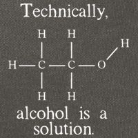 Technically Alcohol is a Solution Funny Nerd Beer Chemistry Cotton Canvas Backpack