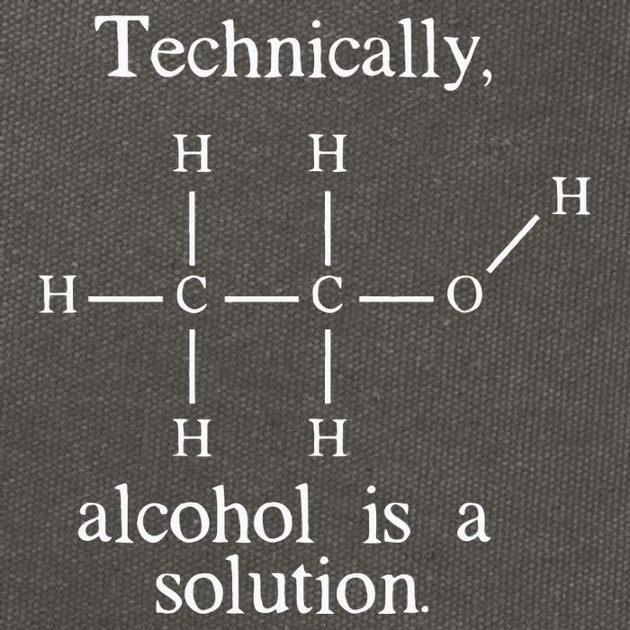 Technically Alcohol is a Solution Funny Nerd Beer Chemistry Cotton Canvas Backpack