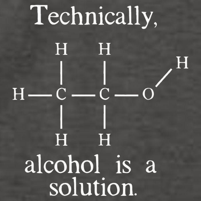 Technically Alcohol is a Solution Funny Nerd Beer Chemistry Vector Backpack