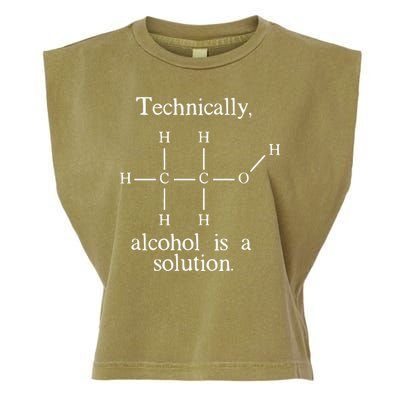 Technically Alcohol is a Solution Funny Nerd Beer Chemistry Garment-Dyed Women's Muscle Tee