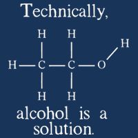Technically Alcohol is a Solution Funny Nerd Beer Chemistry Infant Baby Jersey Bodysuit