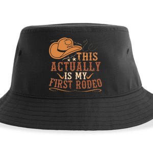 This Actually Is My First Rodeo Cowgirl Bucking Sustainable Bucket Hat