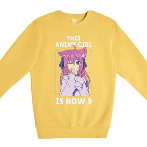 This Anime Is Now 9 Years Old Birthday Kawaii Premium Crewneck Sweatshirt