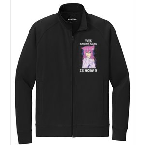 This Anime Is Now 9 Years Old Birthday Kawaii Stretch Full-Zip Cadet Jacket