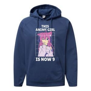 This Anime Is Now 9 Years Old Birthday Kawaii Performance Fleece Hoodie