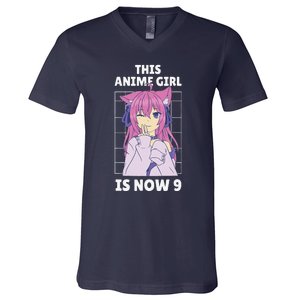 This Anime Is Now 9 Years Old Birthday Kawaii V-Neck T-Shirt