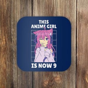 This Anime Is Now 9 Years Old Birthday Kawaii Coaster