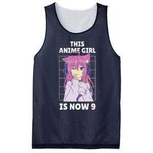 This Anime Is Now 9 Years Old Birthday Kawaii Mesh Reversible Basketball Jersey Tank