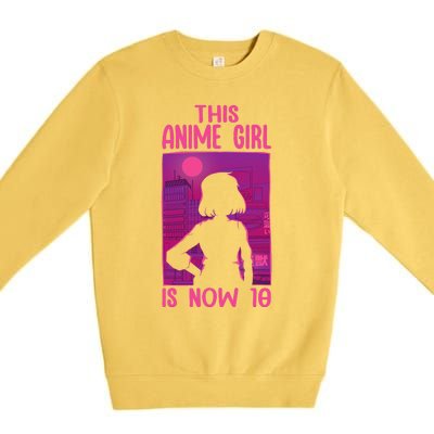 This Anime Is Now 10 Years Old Birthday Kawaii Premium Crewneck Sweatshirt