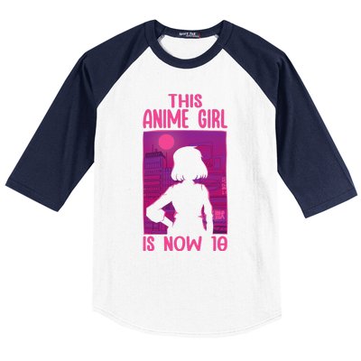 This Anime Is Now 10 Years Old Birthday Kawaii Baseball Sleeve Shirt