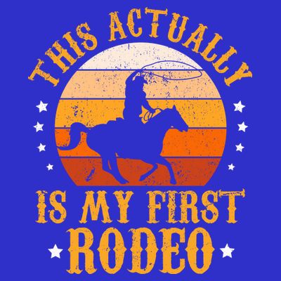 That Actually Is My First Rodeo Vintage Retro Country Life Cowboy T-Shirt