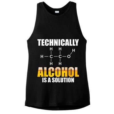 Technically Alcohol Is A Solution Chemical Formula Drinking Ladies PosiCharge Tri-Blend Wicking Tank