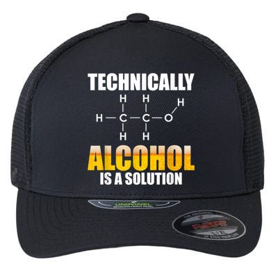 Technically Alcohol Is A Solution Chemical Formula Drinking Flexfit Unipanel Trucker Cap