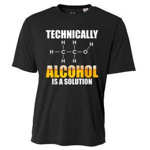 Technically Alcohol Is A Solution Chemical Formula Drinking Cooling Performance Crew T-Shirt