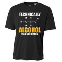 Technically Alcohol Is A Solution Chemical Formula Drinking Cooling Performance Crew T-Shirt