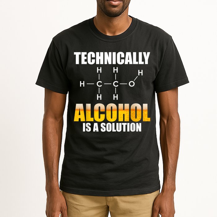 Technically Alcohol Is A Solution Chemical Formula Drinking Tall T-Shirt