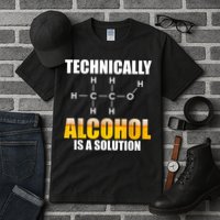 Technically Alcohol Is A Solution Chemical Formula Drinking Tall T-Shirt