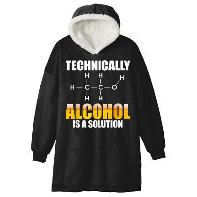 Technically Alcohol Is A Solution Chemical Formula Drinking Hooded Wearable Blanket