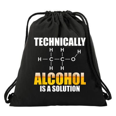 Technically Alcohol Is A Solution Chemical Formula Drinking Drawstring Bag