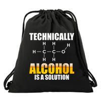 Technically Alcohol Is A Solution Chemical Formula Drinking Drawstring Bag