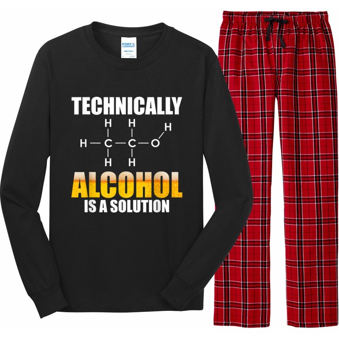 Technically Alcohol Is A Solution Chemical Formula Drinking Long Sleeve Pajama Set