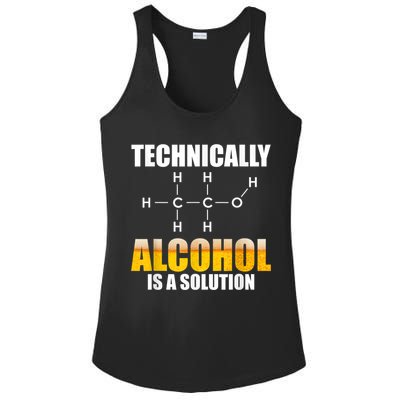 Technically Alcohol Is A Solution Chemical Formula Drinking Ladies PosiCharge Competitor Racerback Tank