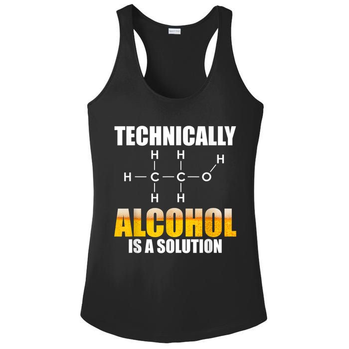 Technically Alcohol Is A Solution Chemical Formula Drinking Ladies PosiCharge Competitor Racerback Tank