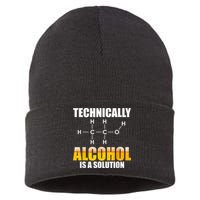 Technically Alcohol Is A Solution Chemical Formula Drinking Sustainable Knit Beanie