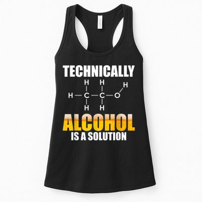 Technically Alcohol Is A Solution Chemical Formula Drinking Womens Tank Top