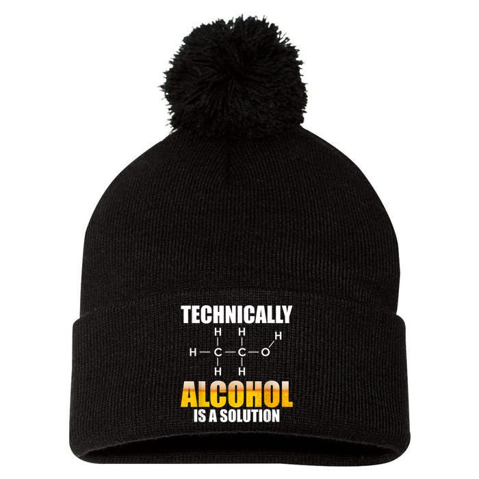 Technically Alcohol Is A Solution Chemical Formula Drinking Pom Pom 12in Knit Beanie