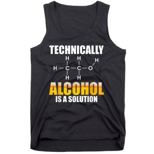 Technically Alcohol Is A Solution Chemical Formula Drinking Tank Top