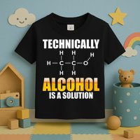 Technically Alcohol Is A Solution Chemical Formula Drinking Toddler T-Shirt