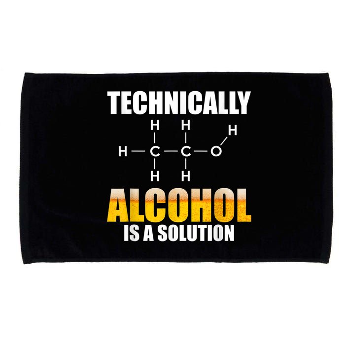 Technically Alcohol Is A Solution Chemical Formula Drinking Microfiber Hand Towel