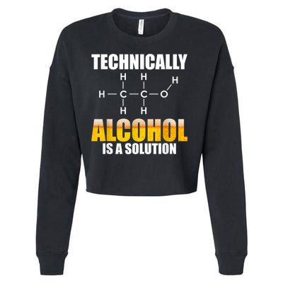 Technically Alcohol Is A Solution Chemical Formula Drinking Cropped Pullover Crew