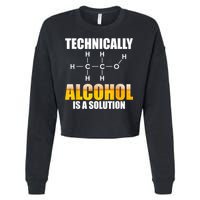 Technically Alcohol Is A Solution Chemical Formula Drinking Cropped Pullover Crew
