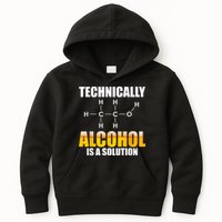 Technically Alcohol Is A Solution Chemical Formula Drinking Kids Hoodie