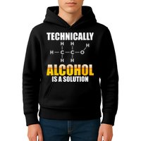 Technically Alcohol Is A Solution Chemical Formula Drinking Kids Hoodie