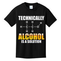 Technically Alcohol Is A Solution Chemical Formula Drinking Kids T-Shirt
