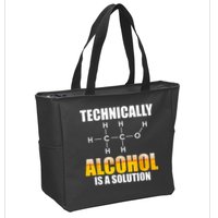 Technically Alcohol Is A Solution Chemical Formula Drinking Zip Tote Bag
