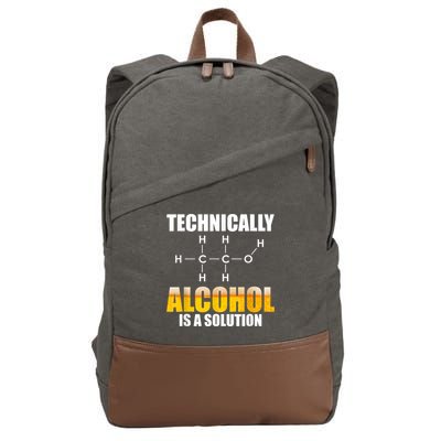 Technically Alcohol Is A Solution Chemical Formula Drinking Cotton Canvas Backpack