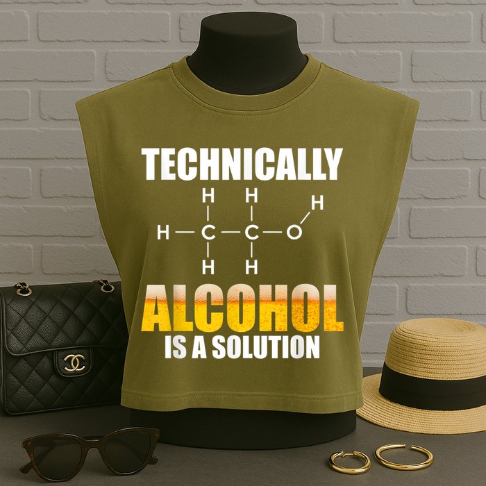 Technically Alcohol Is A Solution Chemical Formula Drinking Garment-Dyed Women's Muscle Tee