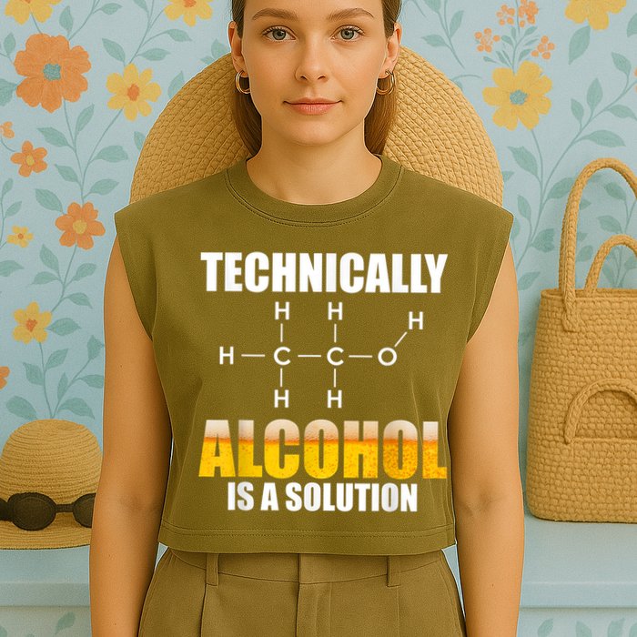 Technically Alcohol Is A Solution Chemical Formula Drinking Garment-Dyed Women's Muscle Tee
