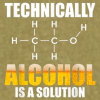 Technically Alcohol Is A Solution Chemical Formula Drinking Garment-Dyed Women's Muscle Tee
